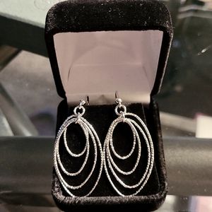 Silver dangle earrings